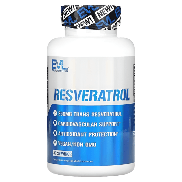 EVL Resveratrol, 250 mg, 60 Veggie Capsules | The Supplement Lab Lebanon