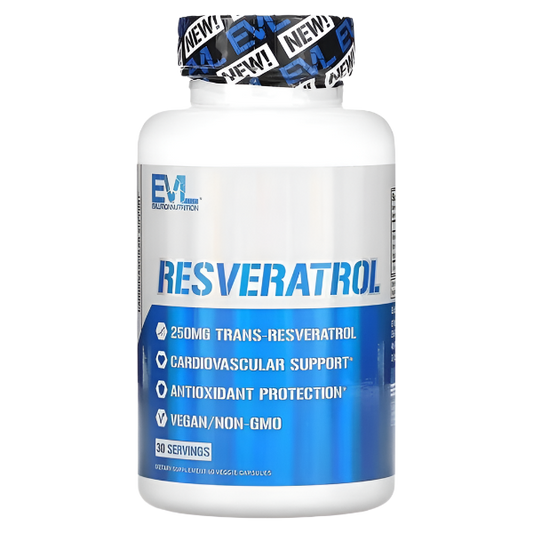 EVL Resveratrol, 250 mg, 60 Veggie Capsules