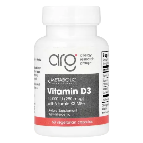 Metabolic Maintenance Vitamin D3 with Vitamin K2 MK-7 60 Vegetarian Capsules