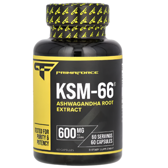 Primaforce, KSM-66, Ashwagandha Root Extract, 600 mg, 60 Capsules