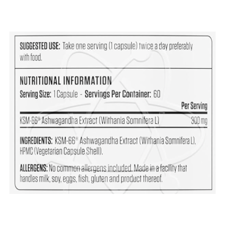 Applied Nutrition Ashwagandha KSM-66® – 60 Capsules | Stress Support, Energy Balance & Adaptogen Formula