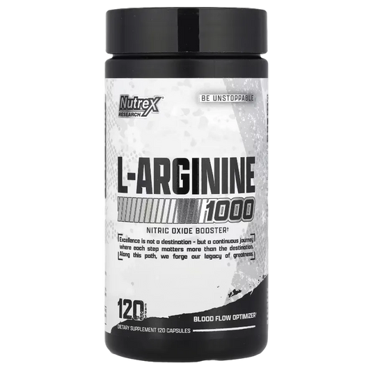 Nutrex Research L-Arginine 1000 – 120 Capsules | Nitric Oxide, Pumps & Blood Flow Support