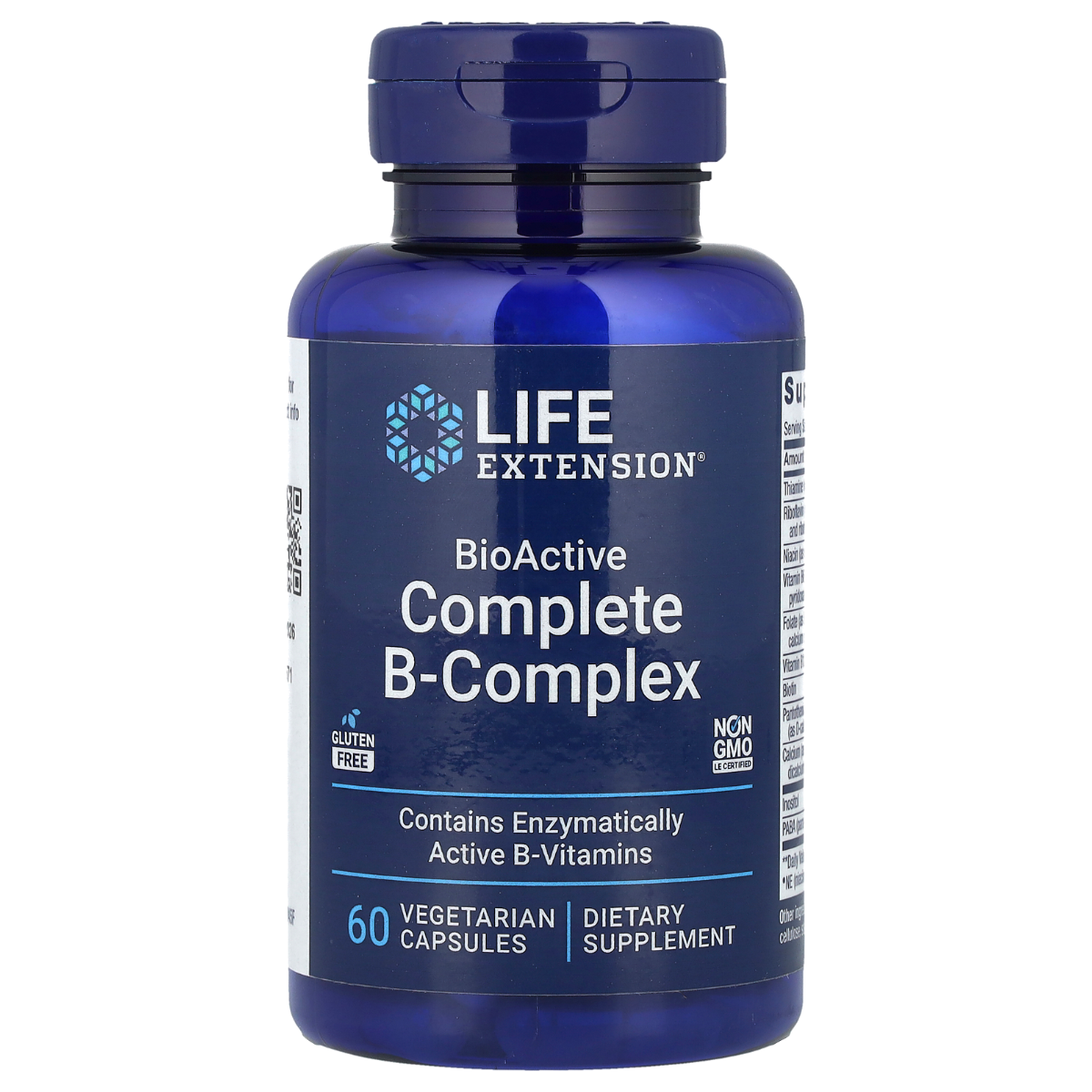 Life Extension BioActive Complete B-Complex (60 Vegetarian Capsules) | The Supplement Lab Lebanon