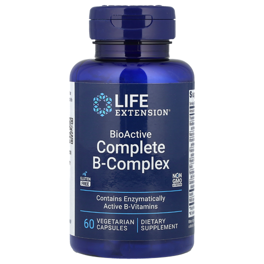 Life Extension BioActive Complete B-Complex (60 Vegetarian Capsules) | The Supplement Lab Lebanon