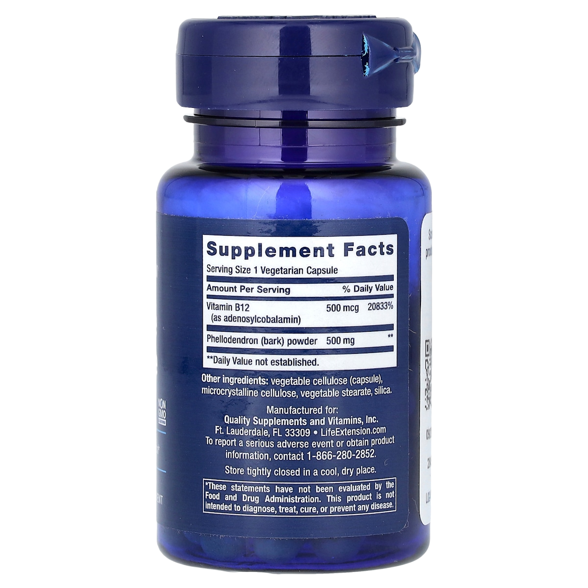Supplement facts panel
