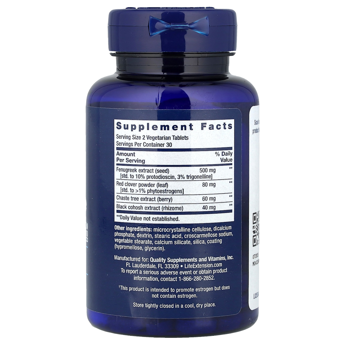 Supplement facts panel