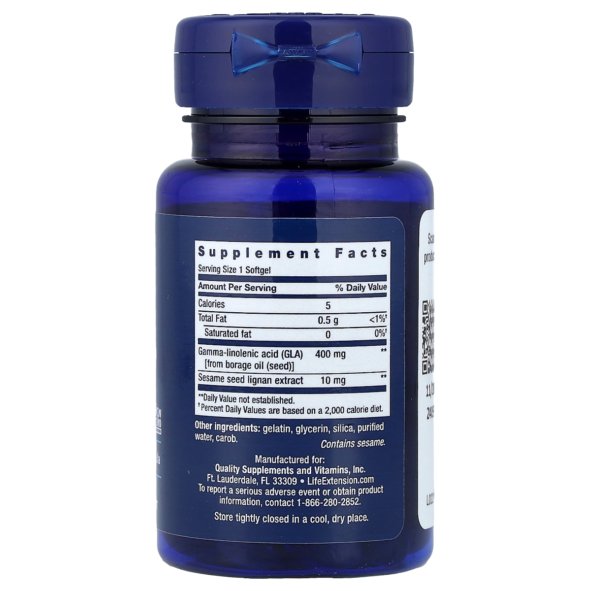 Supplement facts panel