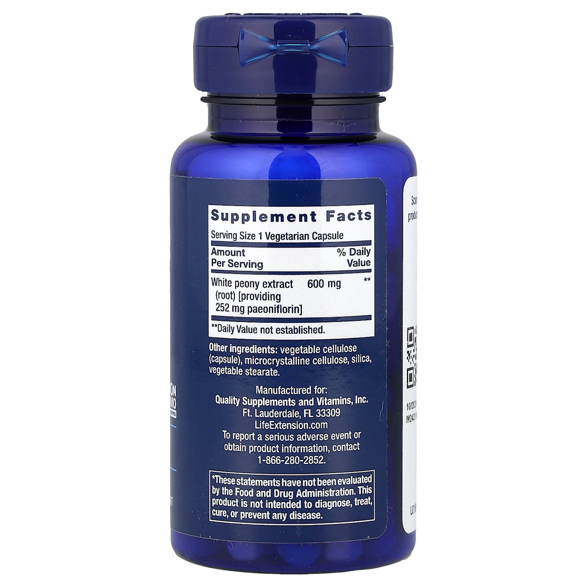 Supplement facts panel