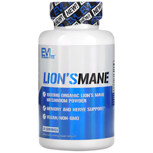 EVL Lion's Mane, 60 Veggie Capsules 500mg Extract