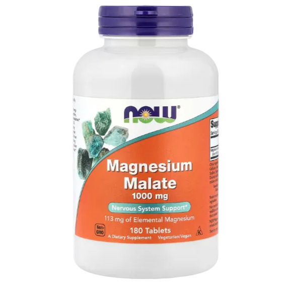 NOW Foods Magnesium Malate 1000 mg 180 Tablets