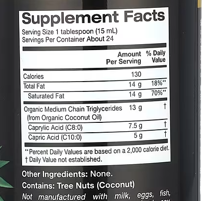 California Gold Nutrition SPORT Organic MCT Oil – 12 fl oz (355 ml) | Unflavored Keto-Friendly