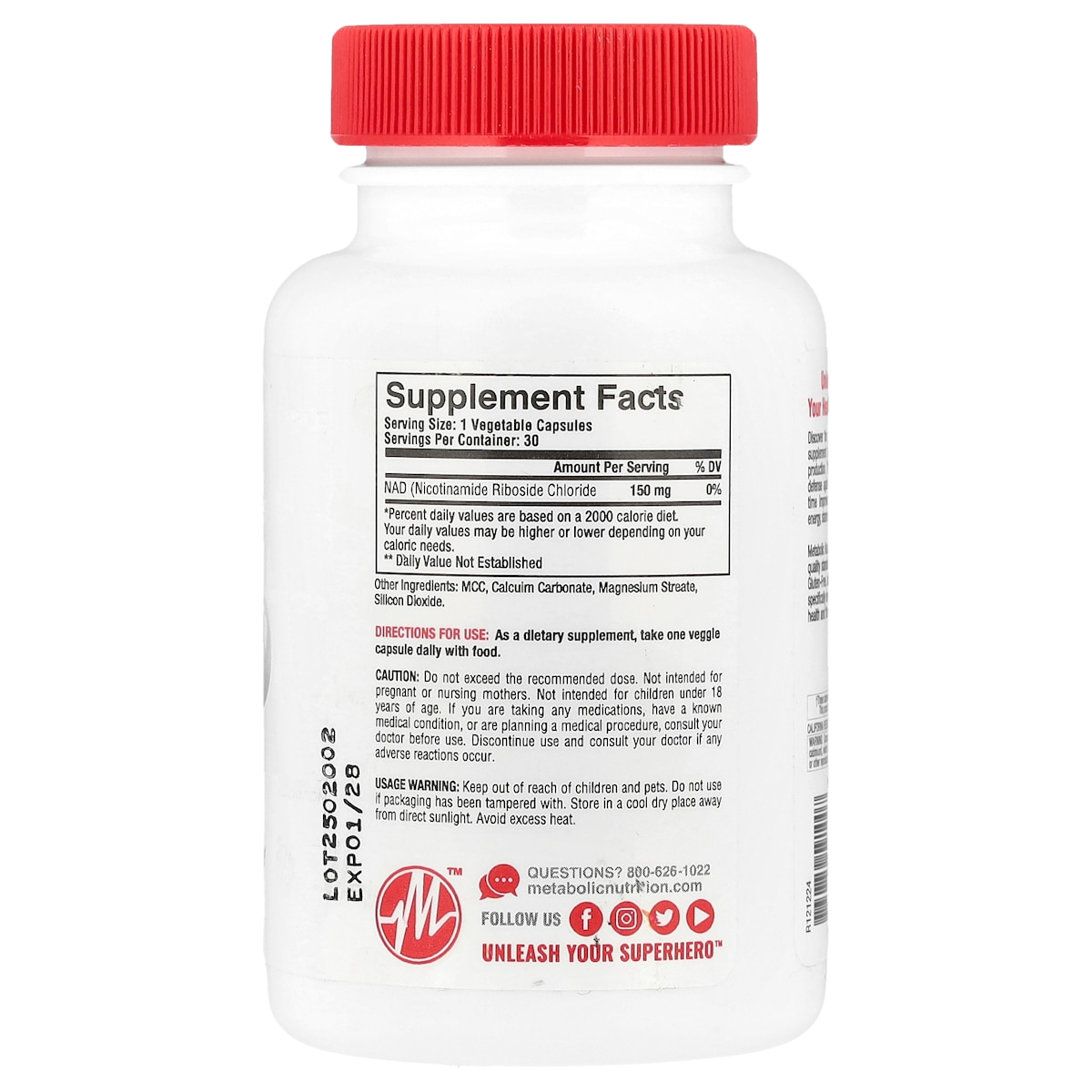 Supplement facts panel