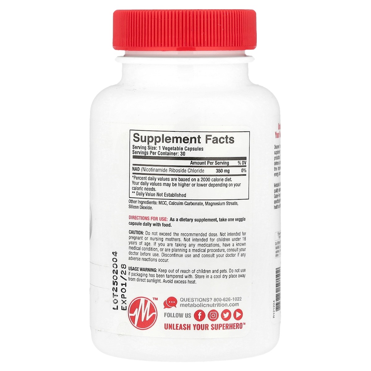 Supplement facts panel
