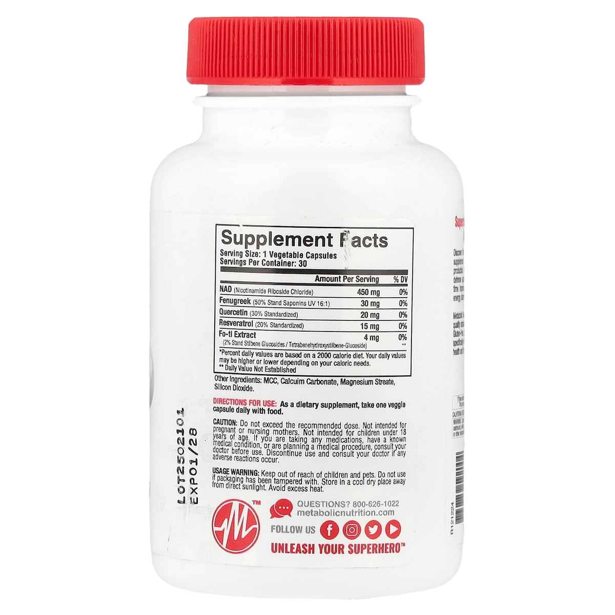 Supplement facts panel