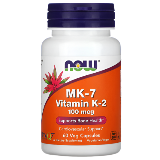 NOW Foods, MK-7 Vitamin K-2, 100 mcg, 60 Veg Capsules