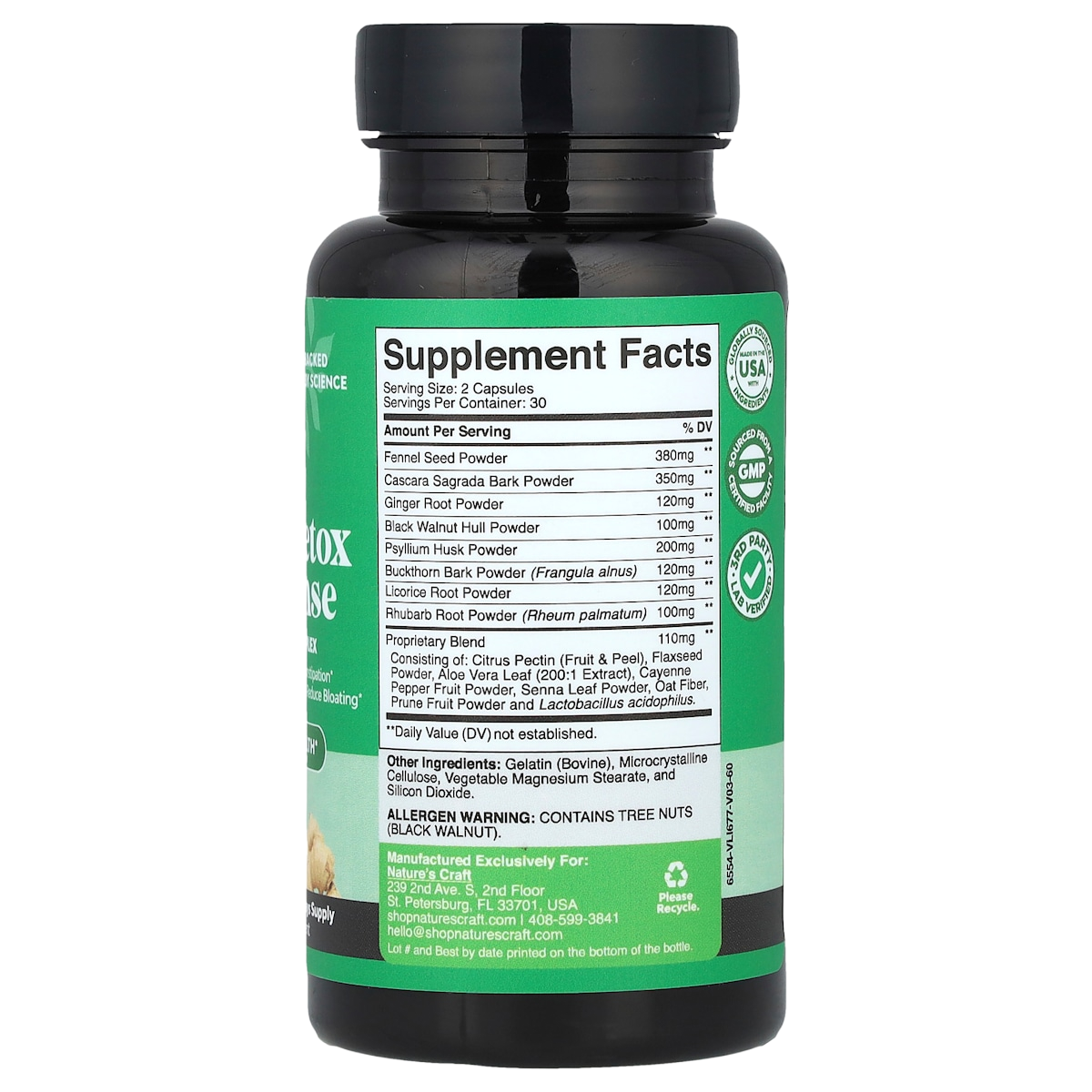 Supplement facts panel