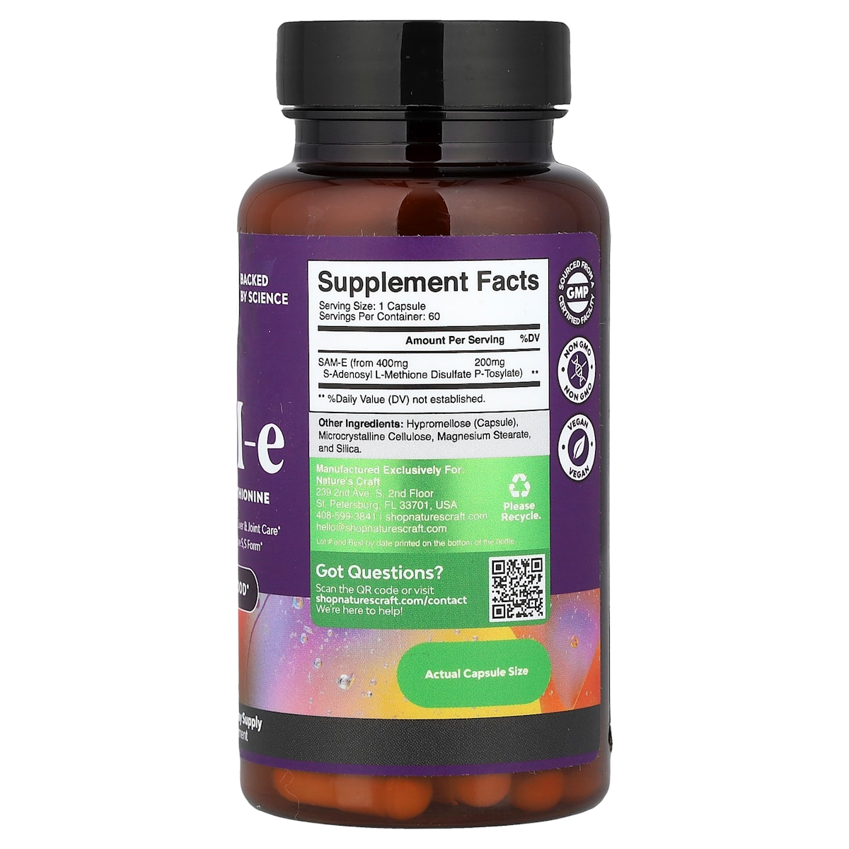 Supplement facts panel