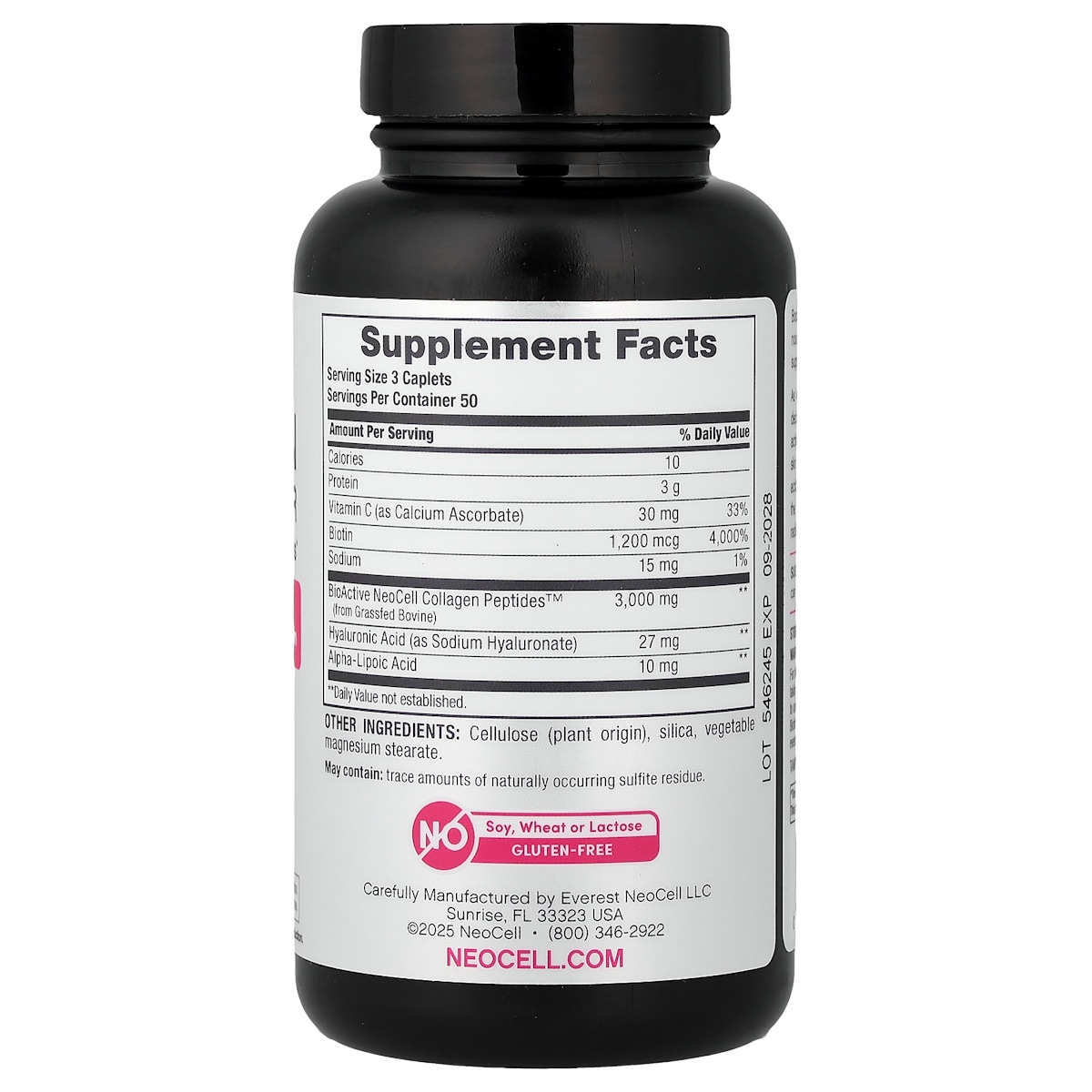 Supplement facts panel