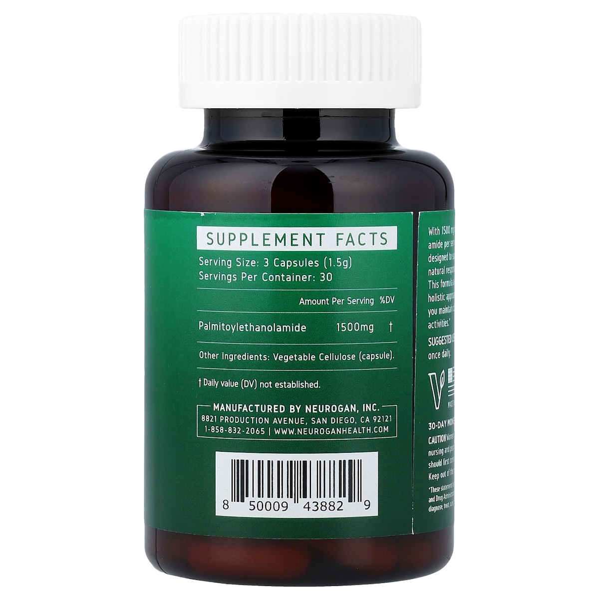 Supplement facts panel