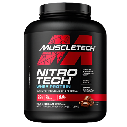 Muscletech Nitro-Tech Whey Performance Protein 4lbs Whey Protein with Creatine