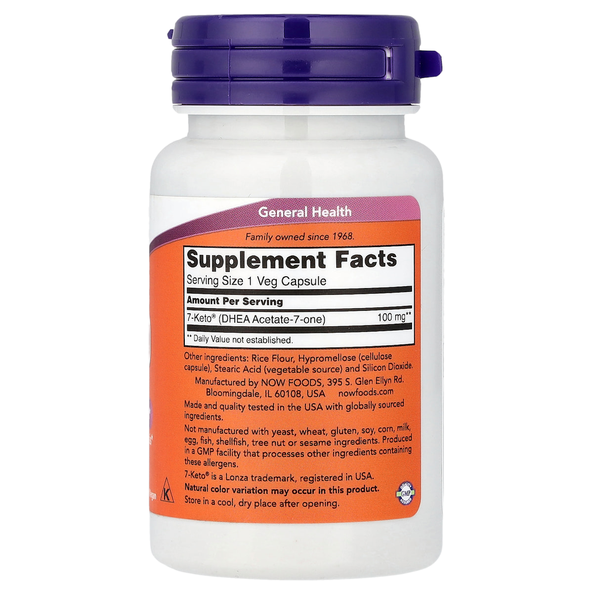 Supplement facts panel