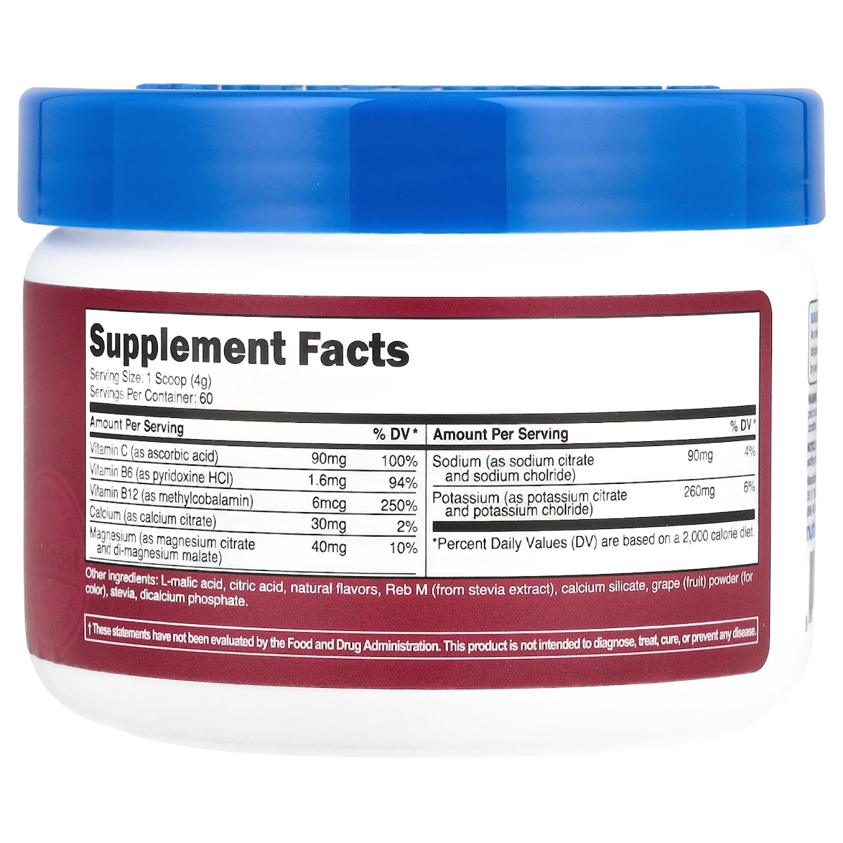 Supplement facts panel
