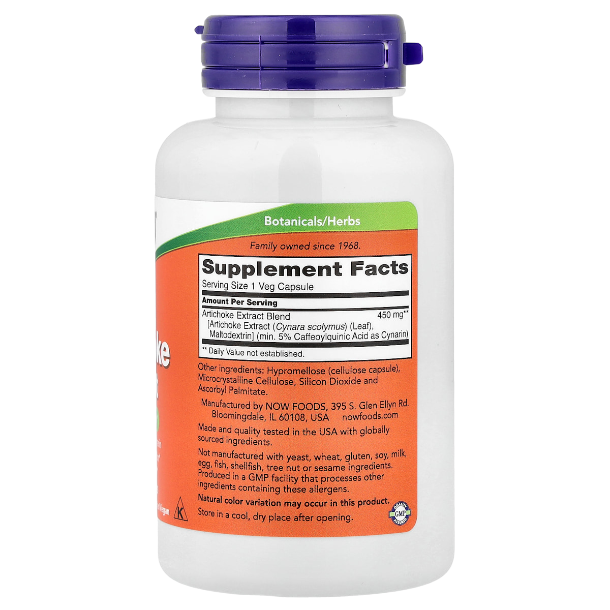 Supplement facts panel