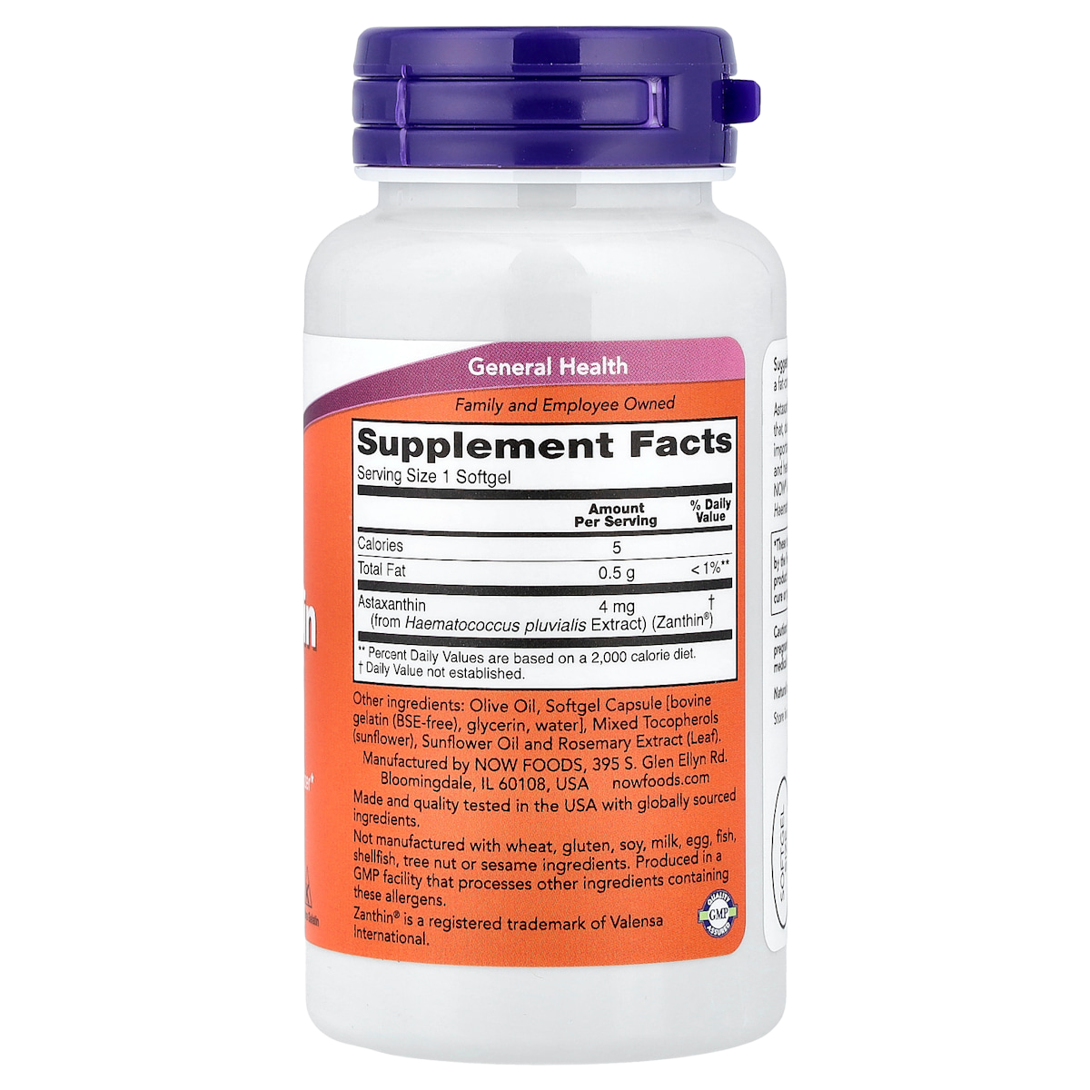 Supplement facts panel