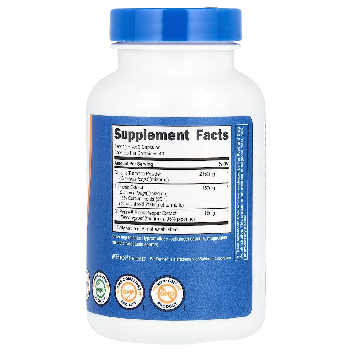 Supplement facts panel
