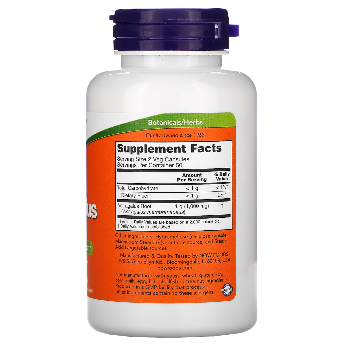 Supplement facts panel