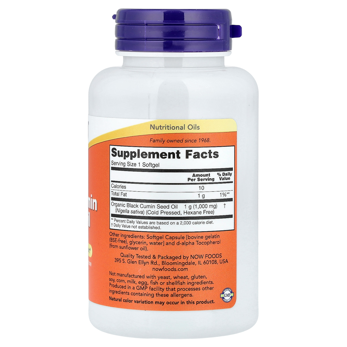 Supplement facts panel