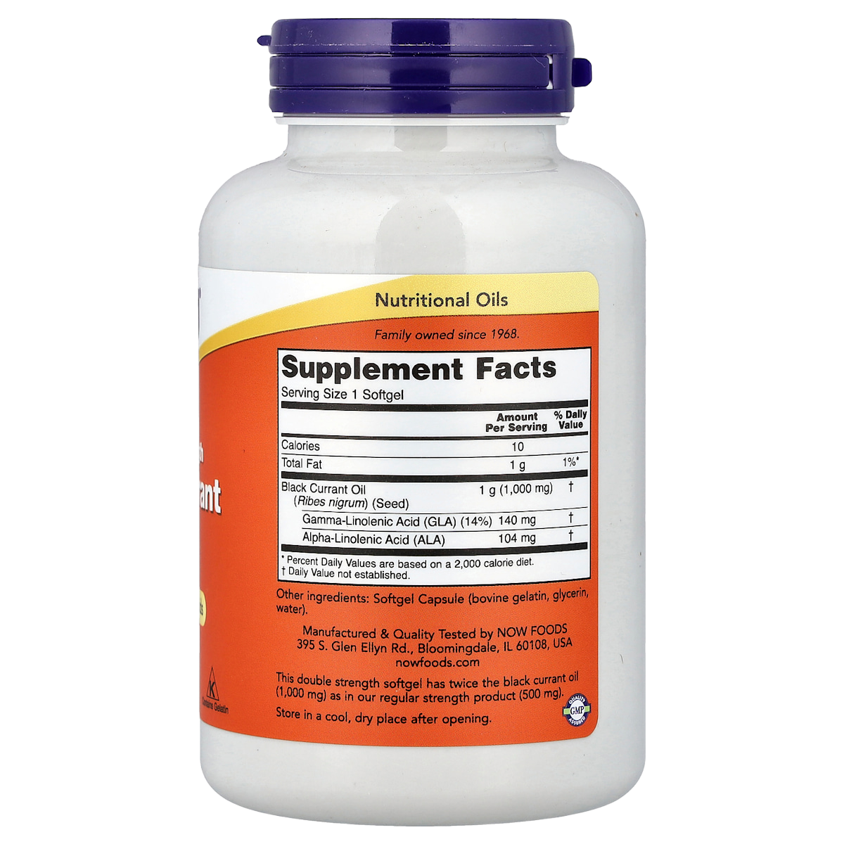 Supplement facts panel