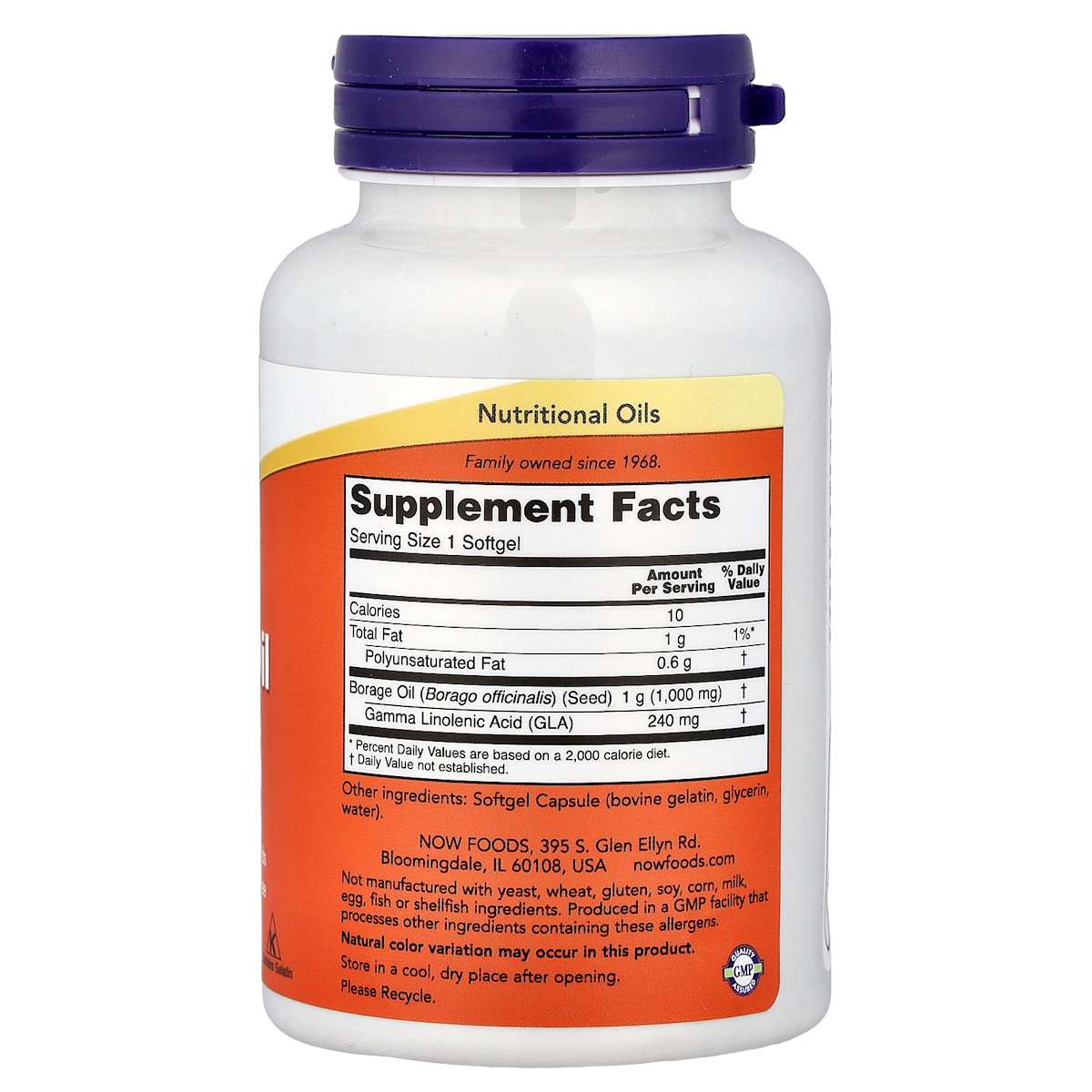 Supplement facts panel