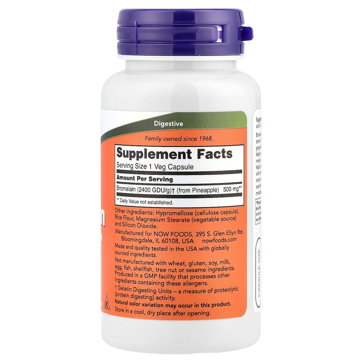 Supplement facts panel