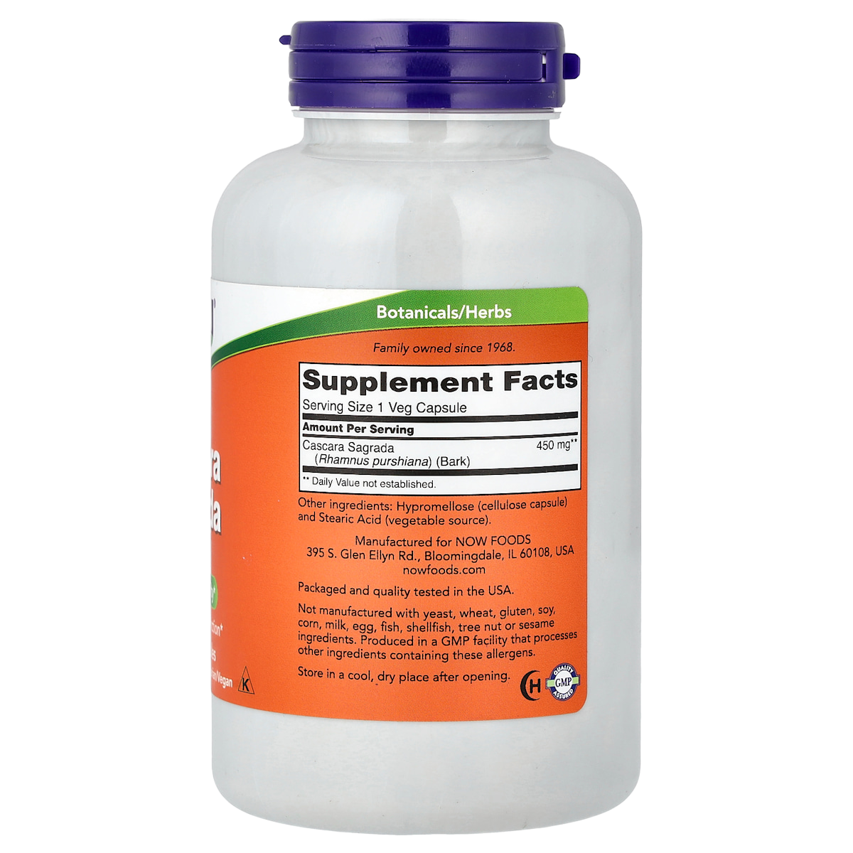 Supplement facts panel