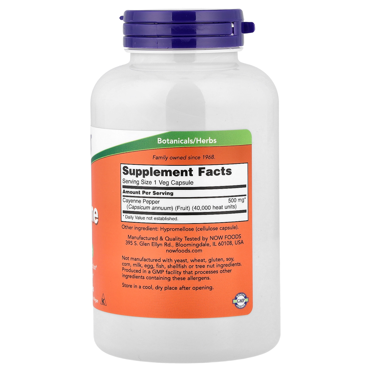 Supplement facts panel