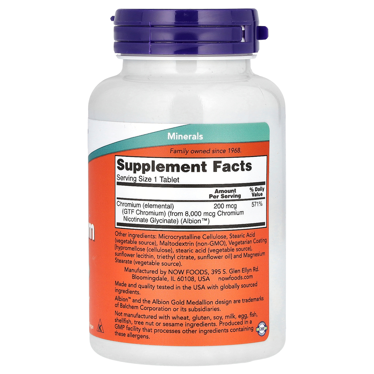 Supplement facts panel