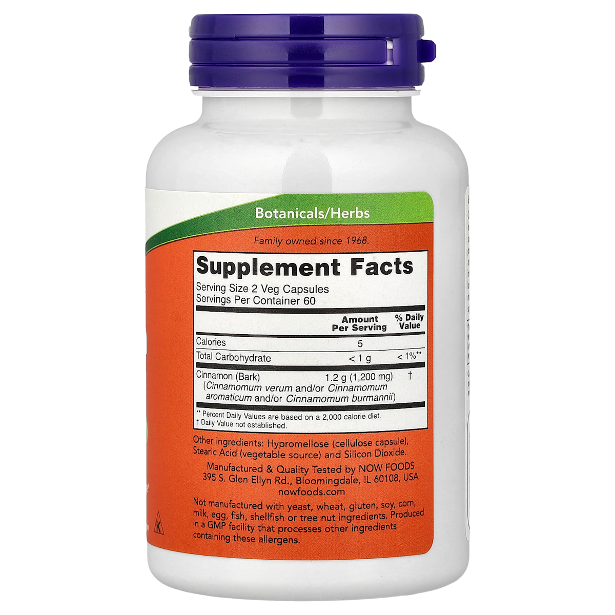 Supplement facts panel