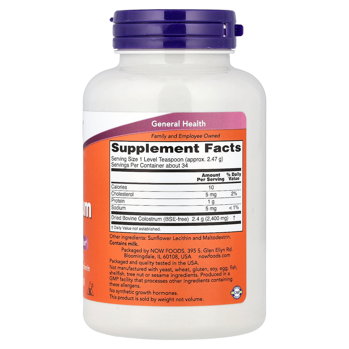 Supplement facts panel