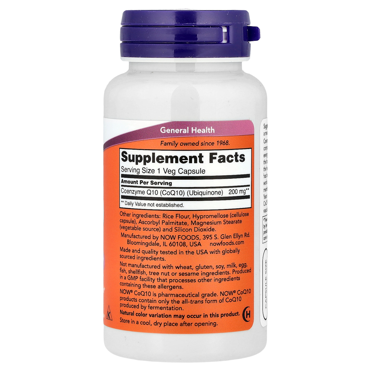 Supplement facts panel