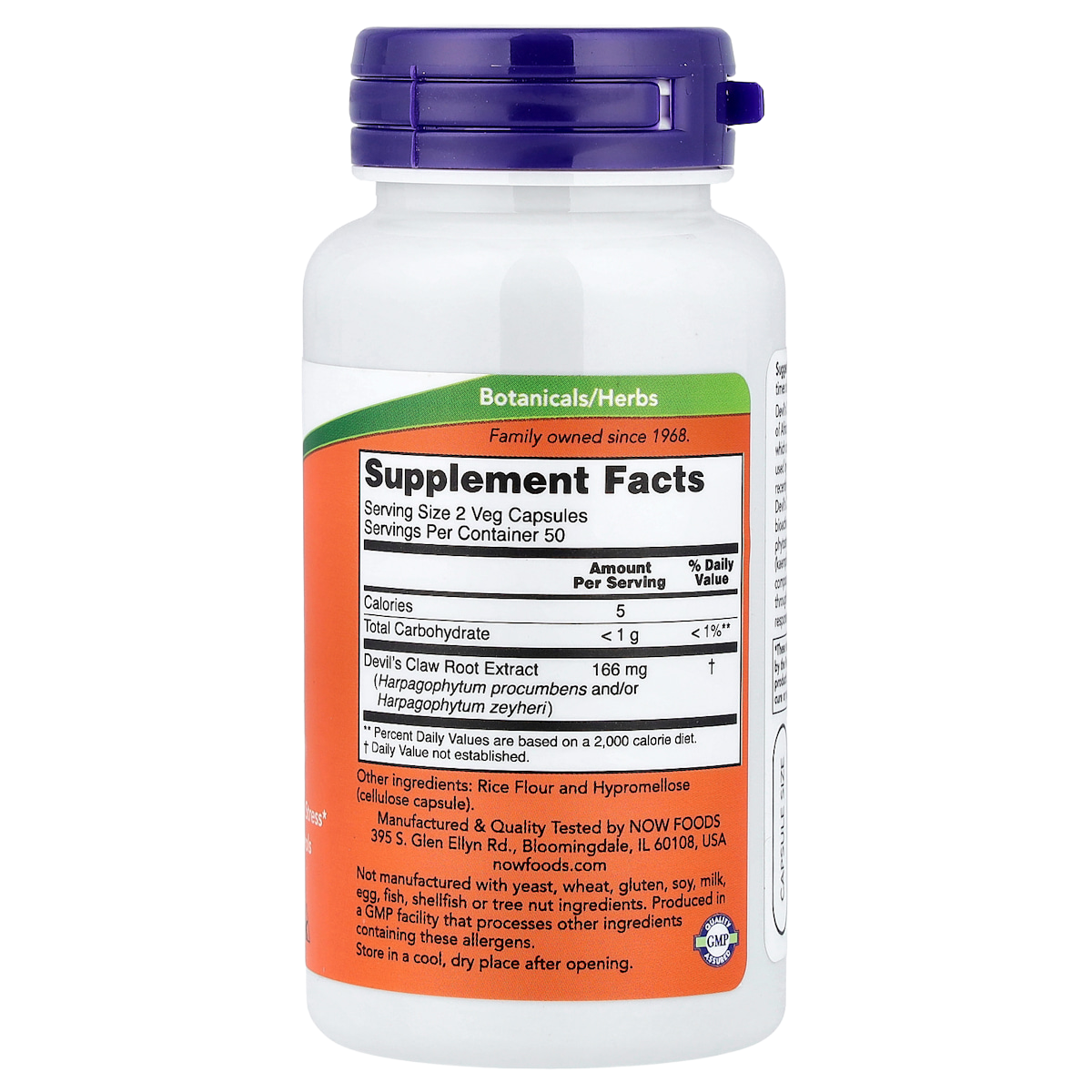 Supplement facts panel