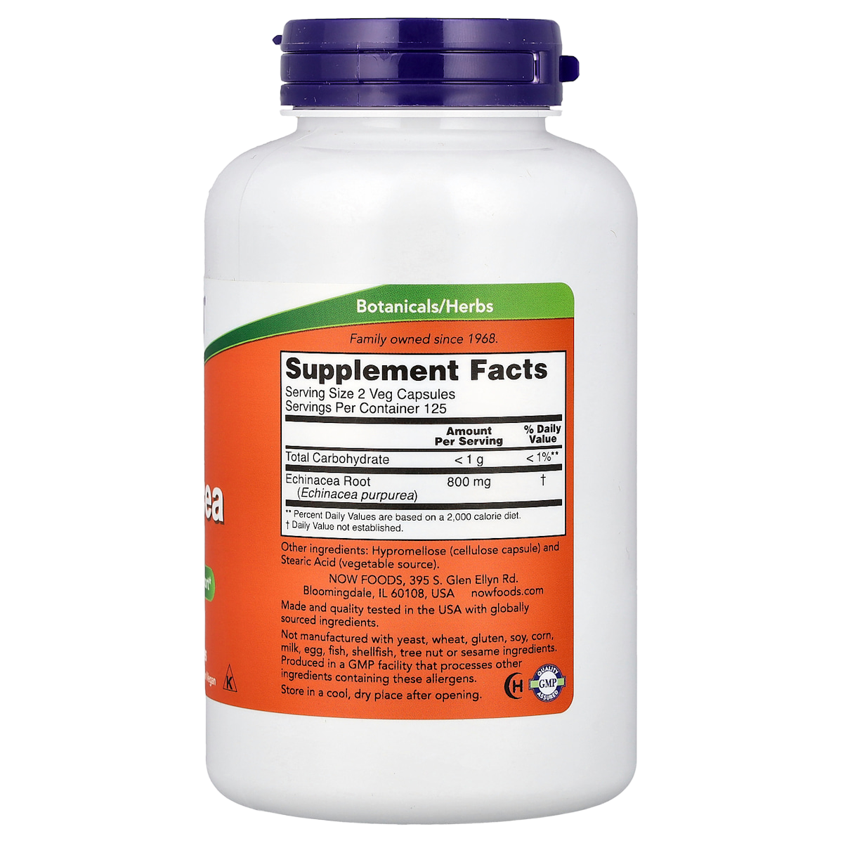 Supplement facts panel