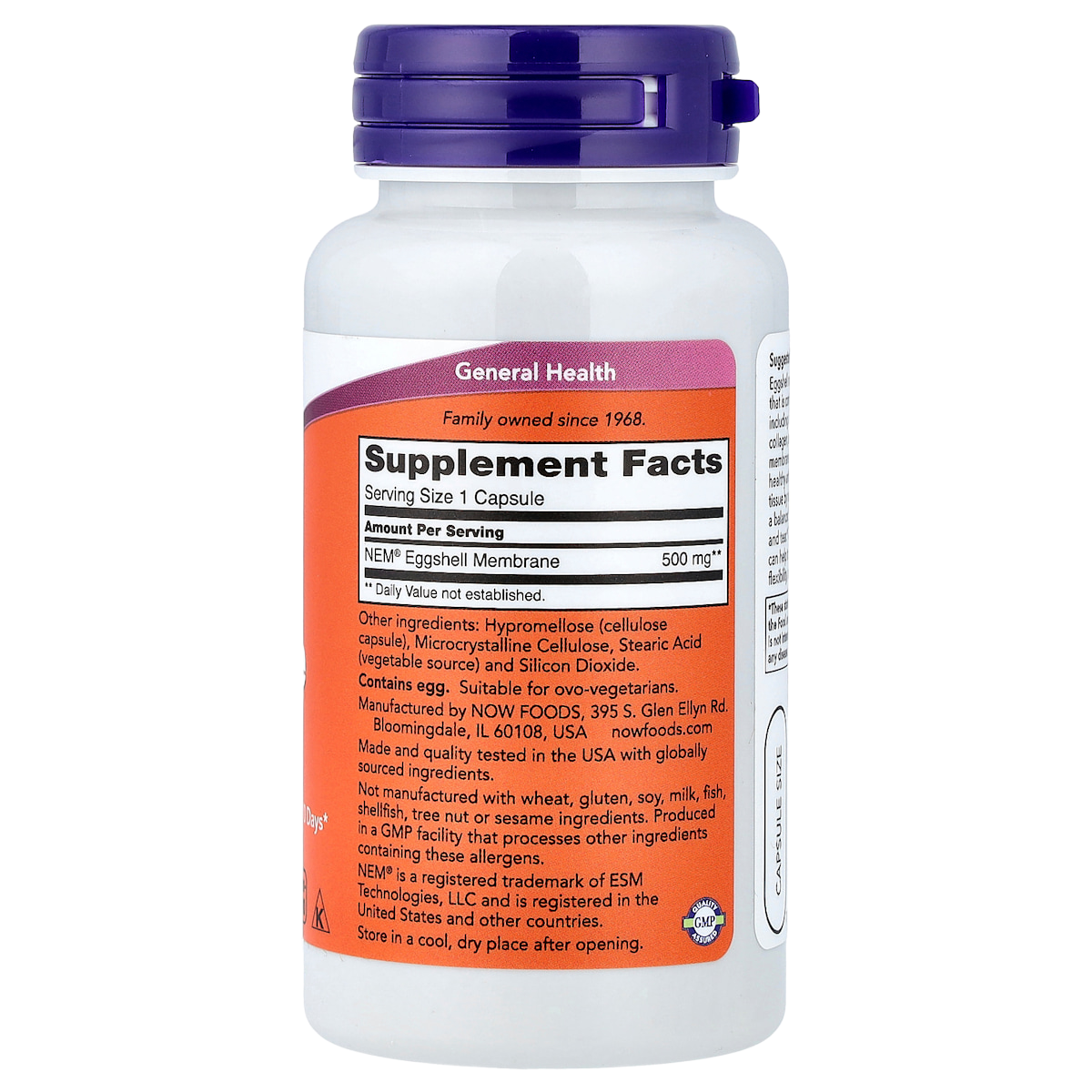 Supplement facts panel