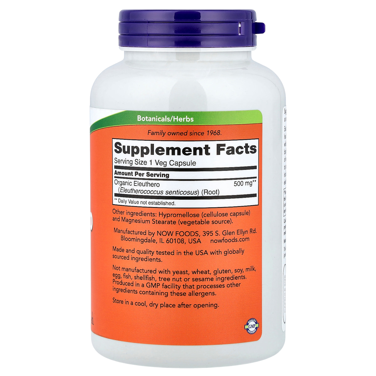 Supplement facts panel