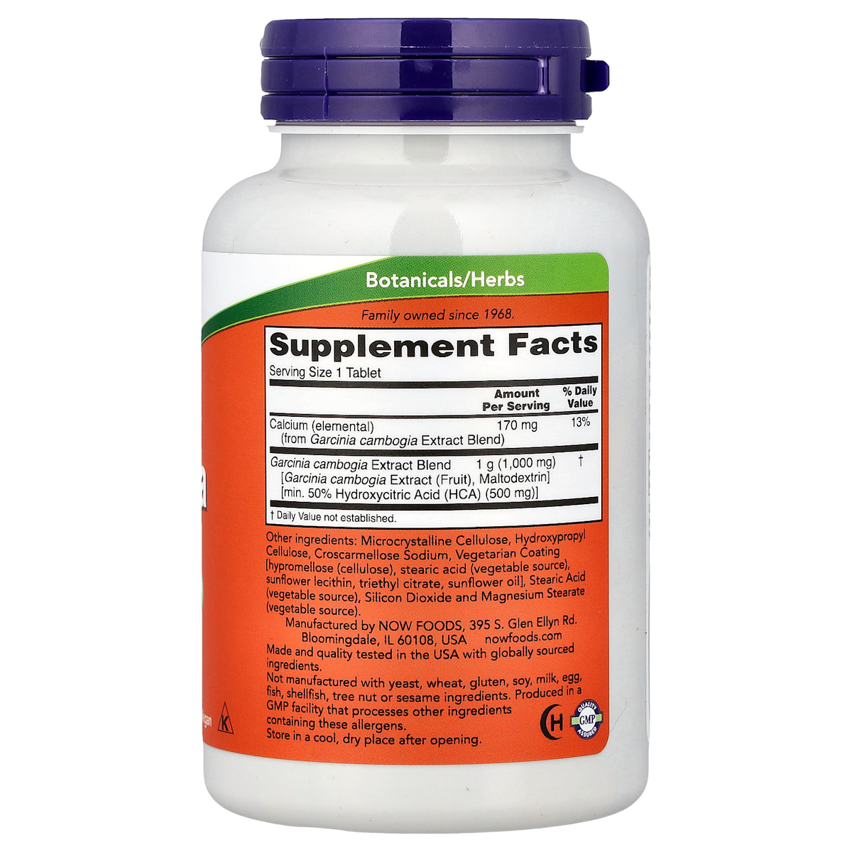 Supplement facts panel