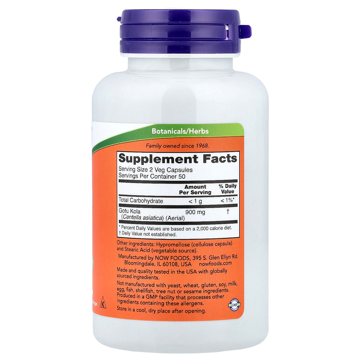 Supplement facts panel
