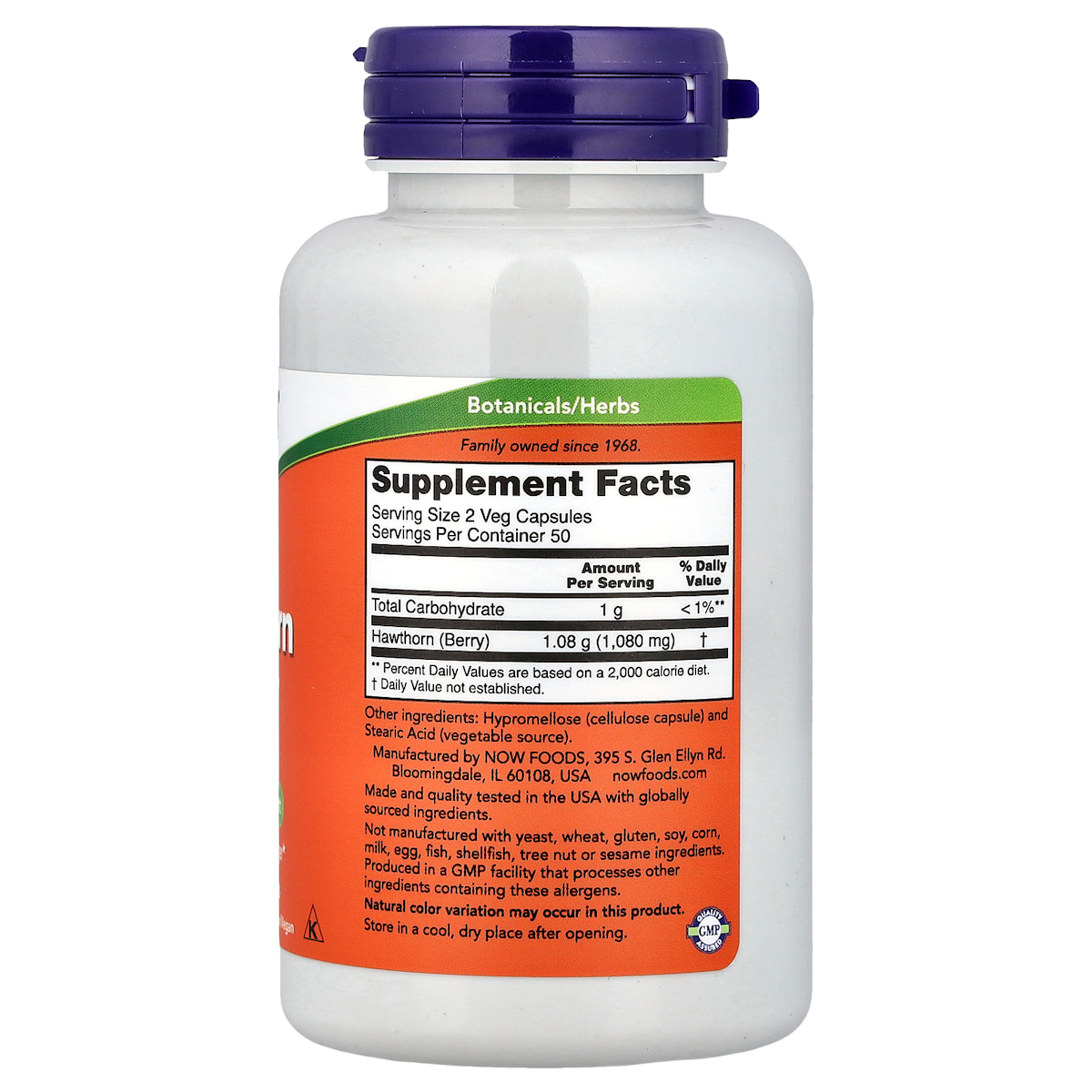 Supplement facts panel