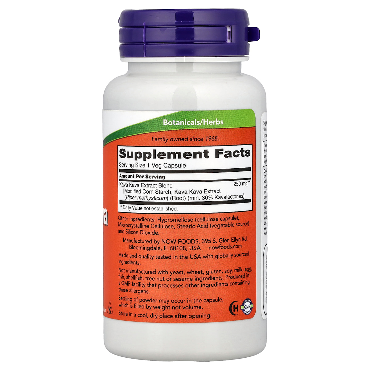 Supplement facts panel
