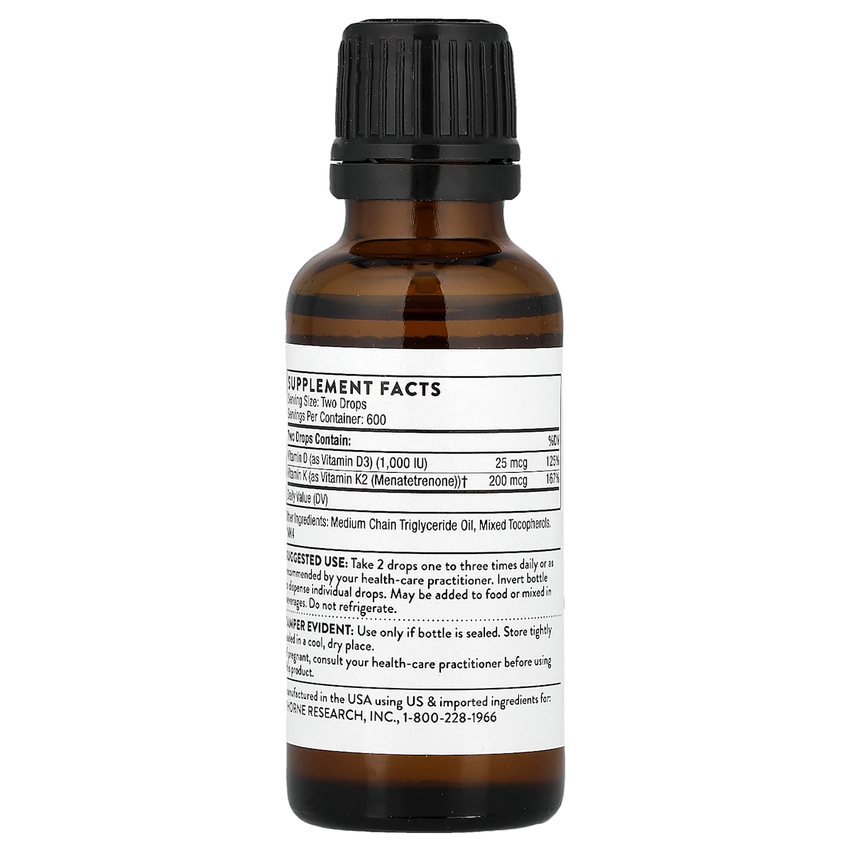 Supplement facts panel