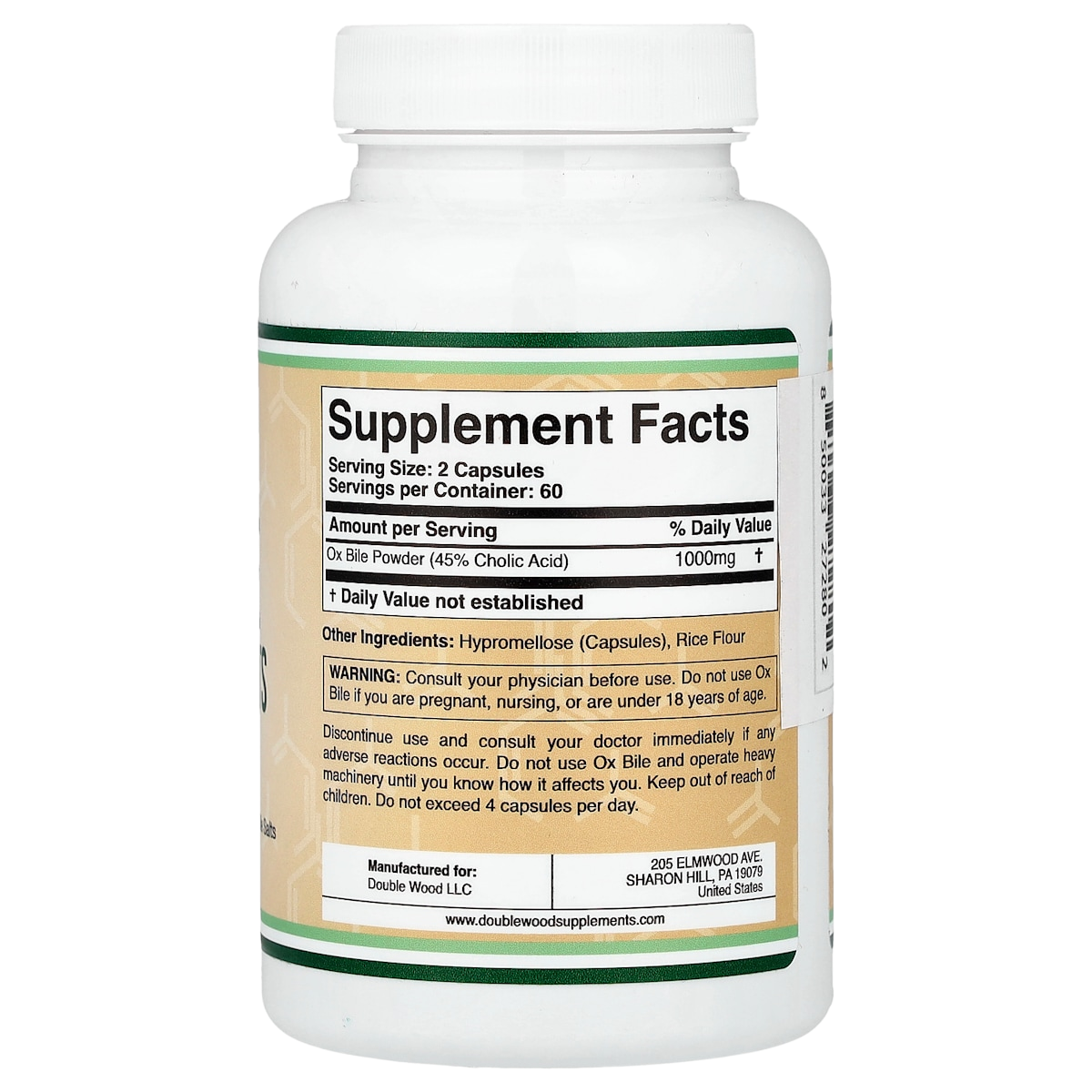 Supplement facts panel